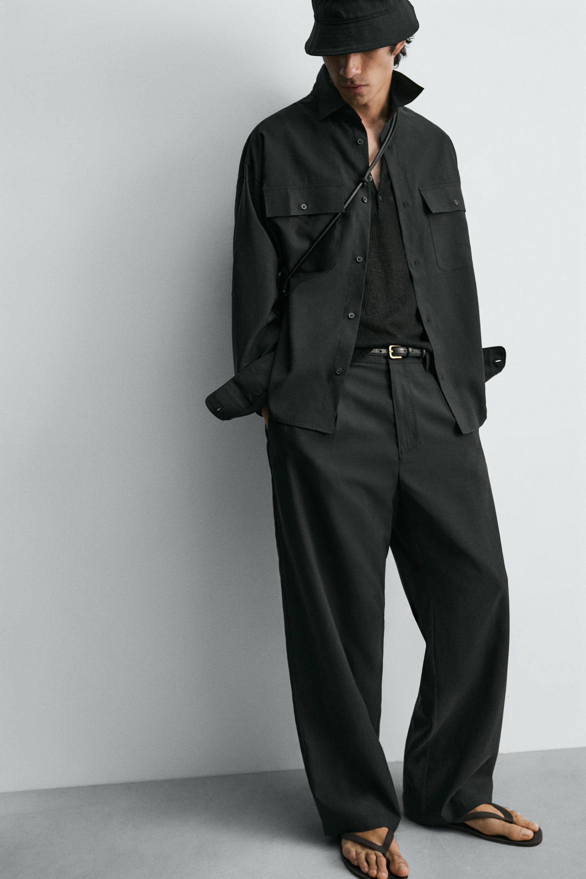 FLOWY PLEATED PANTS